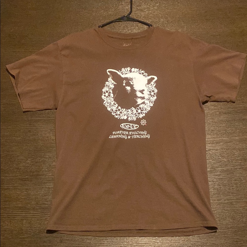 Earthy Brown “Felt” premium Graphic T-shirt